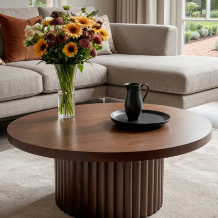 Wood Round Table